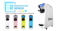 Machine à glace molle à écran tactile de 7 pouces, petite machine à yaourt, pour restaurants et hôtels, 220V/50HZ, compatible eau