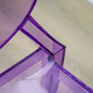 <span class=keywords><strong>Fauteuil</strong></span> Fantôme Moderne en Acrylique Transparent Violet, Durable, Étanche et Portable pour Événements, Appartements et Salons - Product Image 6