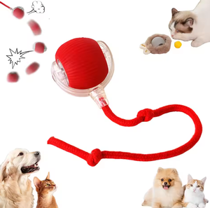 Juguete Educativo Moderno y Divertido de Silicona para Gatos, Interactivo, para Uso en Interiores, Ecológico, Pelota Eléctrica con Cuerda Enrollable - Product Image 2