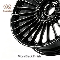 Jantes Tuning 20 Pouces 20 Rayons Turbine Offset Personnalisé Noir Argent Haute Performance Finition Durable Fabriquées Sur Mesure