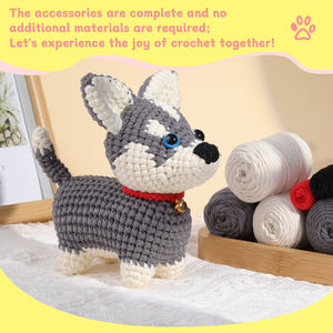 100% buatan tangan hewan kit rajutan ornamen crochet anjing - Product Image 4