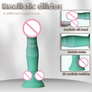 Silikon vibratör yapay penis yumuşak gerçekçi seks oyuncakları kadın mastürbasyon için büyük Dildos - Product Image 6