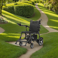 Fauteuil roulant électrique pliable léger en fibre de carbone avec télécommande, fauteuil motorisé ultra-léger pour les déplacements des personnes handicapées