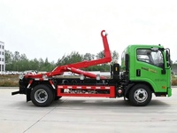 Camion benne à benne basculante diesel Howo 4x2 à transmission manuelle avec système hydraulique et bras à crochet, norme Euro 6, capacité 3-6 tonnes