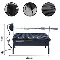 Barbecue à rôtisserie automatique pour poulet brésilien, extérieur, au charbon de bois, avec structure métallique et finition peinte