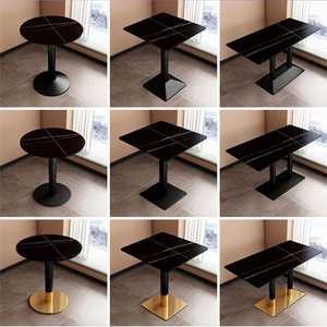 Simple Modern Wood Furniture Metal <b>Leg</b> Wooden Marble Top Small Round square <b>Table</b> Kitchen bar Restaurant <b>Tables</b> for Coffee Shop - Product Image 2