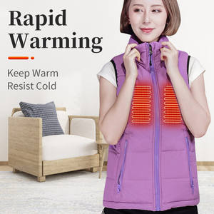 7.4V 12W coton Polyester 3 couches violet 5200MAH veste chauffante à piles <span class=keywords><strong>meilleur</strong></span> <span class=keywords><strong>gilet</strong></span> <span class=keywords><strong>chauffant</strong></span> pour femmes - Product Image 6