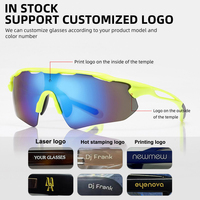 Lunettes de soleil sportives surdimensionnées légères avec logo personnalisé 2026, vision nocturne UV400 pour le cyclisme et la course à pied