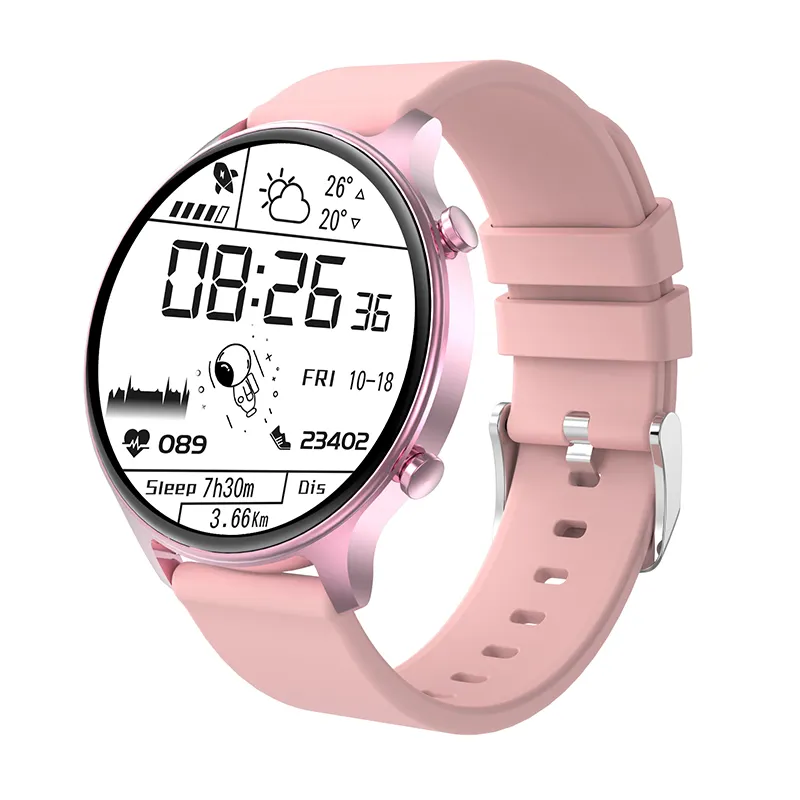 Akıllı saat VDK18 1.28 inç IP68 su geçirmez Smartwatch çağrı hatırlatma kadın akıllı saat dijital saatler çok spor bileklik
