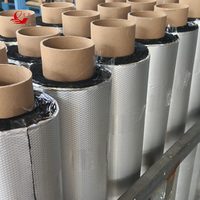 Membrane d'étanchéité bitumineuse autocollante en aluminium gaufré, à application à froid, pour toitures plates et sous-sols