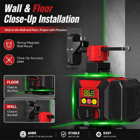 Niveau laser GuangChen 4D 16 lignes, auto-nivelant, batterie lithium rechargeable, IP54, pour travaux de rénovation et de construction à domicile