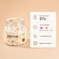 Galletas Crujientes con Sabor a Yogur de Fresa, Snack Saludable para Niños, Desayuno, Escuela, Viajes, 27g