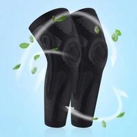 Rodilleras Deportivas Elásticas Tejidas Personalizadas, Ligeras, Transpirables, Antideslizantes, Alivian el Dolor, Compresivas, Protectoras, Ergonómicas