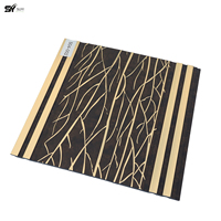 Nouveau design moderne, panneaux muraux en PS approuvés CE, texture bois de luxe, panneaux en polystyrène 3D, imperméables, salon, chambre, maison, villa