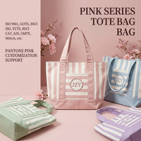 Petit sac en toile rayé avec logo brodé, mini sac fourre-tout personnalisé, sac à main portable pour femmes, usage quotidien, service OEM