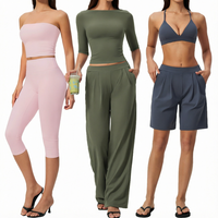 Ensemble de yoga 7 pièces pour femmes, tenue de sport, soutien-gorge de sport, leggings, shorts, pantalon, vêtements de danse, fitness, entraînement