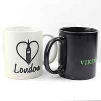 Vente en gros de tasses à café en céramique personnalisées avec logo imprimé, réutilisables, souvenirs de voyage, pour l'eau, le thé, le lait, le café