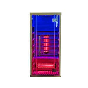 Chauffage infrarouge intérieur haut de gamme en pruche Sauna intérieur infrarouge pour 1 personne avec <span class=keywords><strong>bar</strong></span> à oxygène - Product Image 1