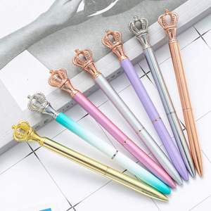 Nuevo Bolígrafo de Metal con Corona para Mujer, Diseño de Dibujos Animados, Lindo Bolígrafo con Corona para Chicas, Logotipo Impreso - Product Image 1