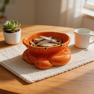 Assiette en céramique orange en forme <span class=keywords><strong>de</strong></span> crabe, <span class=keywords><strong>plateau</strong></span> <span class=keywords><strong>de</strong></span> service à 3 compartiments, <span class=keywords><strong>plateau</strong></span> à collation, vaisselle pour coffret cadeau, restauration, <span class=keywords><strong>commande</strong></span> en gros - Product Image 4