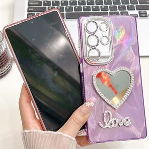 Funda de espejo de diamante de lujo para <span class=keywords><strong>Iphone</strong></span> 16E 16 15 14 Pro <span class=keywords><strong>13</strong></span> Pro Max Bling Plating IMD funda de teléfono Love Cat Protector de lente de cámara - Product Image 5