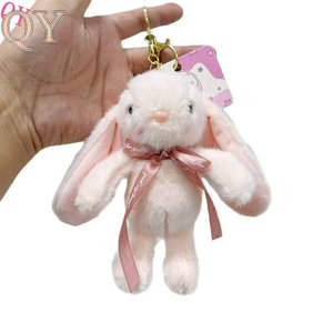 QY Llavero De Conejo De Peluche Suave Conejito De Orejas Largas Colgante Para Bolsa Premio De Máquina De Garra Regalo - Product Image 3