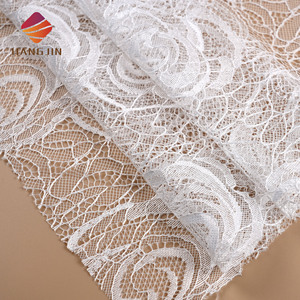 Dernière collection 2026 : Tissu en dentelle cordonnée 100 % nylon brodée, style floral français, guipure Chantilly pour robes <span class=keywords><strong>de</strong></span> mariée - Product Image 3