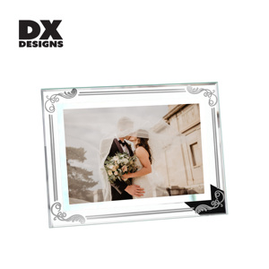 DX thiết kế bạc hình ảnh khung Tinh thể thủy tinh Khung ảnh 4x6 5x7 6x8 inch A4 kính trong suốt khung ảnh cho Đảng sử dụng - Product Image 1