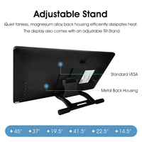 Moniteur de Dessin LCD Professionnel de 15,6 Pouces avec Stylet sans Batterie 8192 Niveaux, Tablette Graphique Numérique USB à Écran
