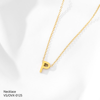 Cross Border <strong>Best</strong> <strong>Selling</strong> Premium Minimalist Tarnish-Resistant Gold Stainless Steel <strong>Letter</strong> Charm Adjustable <strong>Necklace</strong> <strong>for</strong> <strong>Women</strong>