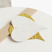 Paillettes en vrac en PVC en forme de feuille et de cœur, grand format, pour la décoration de vêtements - Vente en gros usine