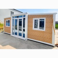 Maison préfabriquée écologique en acier extensible de 20 pieds, maison modulaire portable de luxe, mini-maison, villa mobile en acier, 1, 2 ou 3 chambres
