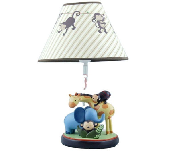 Handmade Sculpted Resin Animal Family Table Lamp LED Night Light Adorable Figurine Desk Lighting for Kids Room