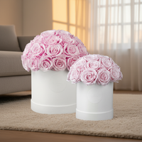 Fleurs réelles préservées pour Noël, cadeau de la Saint-Valentin, roses éternelles en boîte, roses préservées à jamais, vente en gros