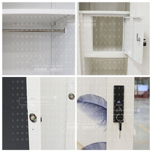 <span class=keywords><strong>Armadio</strong></span> Semplice in Metallo Stampato, Guardaroba in Acciaio per Interni ed Esterni, per Casa, Camera da Letto, Ostello, Sala da Pranzo, con Ante - Product Image 4