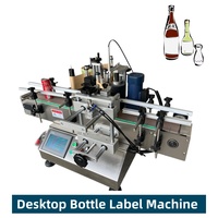 Machine d'étiquetage automatique de bouteilles rondes, de bocaux en verre et de boîtes de conserve, à grande vitesse, numérique, avec moteur PLC, pour table