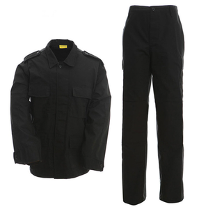 Traje de camuflaje BDU de poliéster/algodón negro para entrenamiento al aire libre uniforme táctico transpirable para África - Product Image 1