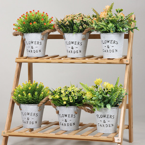 Plante artificielle décorative, fausse plante miniature, petites feuilles artificielles, <span class=keywords><strong>eucalyptus</strong></span>, succulentes, herbe, pots d'<span class=keywords><strong>intérieur</strong></span> en plastique, 6 boîtes Tbd - Product Image 4