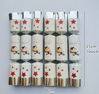 Lot de 6 craquelins de Noël avec chapeau de fête, blague et petit cadeau à l'intérieur, idéal pour les fêtes et les tables de fête