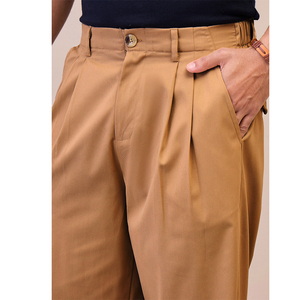 Pantalons formels décontractés personnalisés pour hommes Pantalons coréens plissés pour hommes Pantalons décontractés <span class=keywords><strong>kaki</strong></span> pour hommes - Product Image 4
