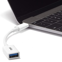 Cable OTG Tipo-C 3.0, Adaptador de Conector USB-C a USB 3.1 Hembra con Conductor de Cobre Puro y Blindaje Trenzado para Computadora/Auriculares