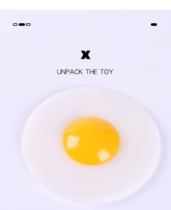 Juguete Realista de Huevo Frito, Juguete Antiestrés de Yema de Huevo, Juguete Blandito y Elástico de TPR para Adultos y Niños - Product Image 4