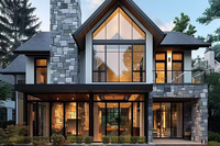 Casa Prefabricada de Estructura de Acero - Diseño Moderno, Estructura de Acero Ligera, Casa con Estructura de Acero en Venta