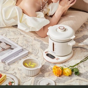 Daewoo – marmite électrique en céramique, 1L, multifonction, automatique, pour soupe, bouillie, pot santé, blanc perle - Product Image 5