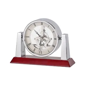 Personalized Gift Cherry Wood Grandpa Wood Antique Desktop Clock