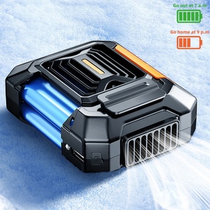 Outdoor Portable <b>Wearable</b> Hanging Waist Fan 5000mAh USB Rechargeable Three-Speed Power Banks with LED Light - Product Image 4