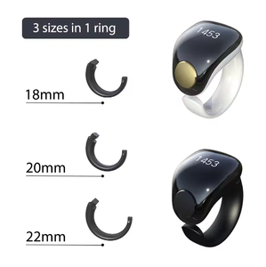 Cincin Tasbih Islami Pintar Pengisian Daya Nirkabel untuk Pengingat Doa Bluetooth Penghitung Zikir Aplikasi IOS - Jam Alarm Tasbih Islami - Product Image 5