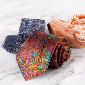 Versandfertige Elegante Paisley-Stoff Jacquard Cashew-Nuss Krawatte für Bankette Herren Freizeitkleidung Hochwertige Herrenkrawatten Hochzeits-Souvenirs - Product Image 2