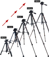 YuSen 60'' Alüminyum Profesyonel Tripod Kamera Telefonu Katlanabilir Hafif 10kg Taşıma Kapasiteli Çevirmeli Kilit Mini Tasarım Kablosuz