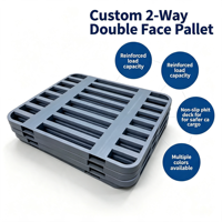 Palette en acier double face, revêtement poudré, robuste, entrée à 2 voies, empilable, pour entrepôt industriel, stockage, sur mesure, OEM